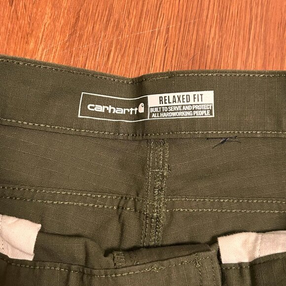 Carhartt Relaxed Fit Ripstop Cargo Work Pant Basil Green NWT BN5461-M 30x30 - Picture 7 of 7
